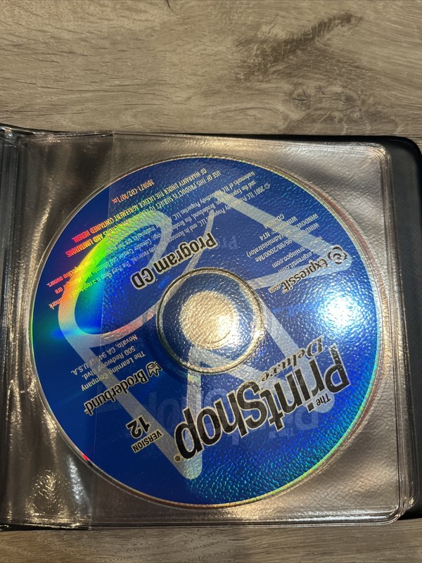 Vintage 2001 Broderbund The Printshop Deluxe Version 12 Disc Set PN: CDBK12A-HDR gallery