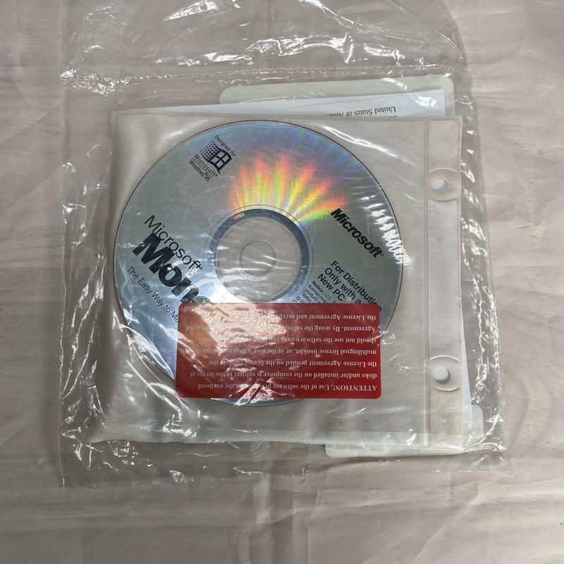 NEW SEALED Microsoft Money 1995 for Windows 95 CD-ROM With COA
