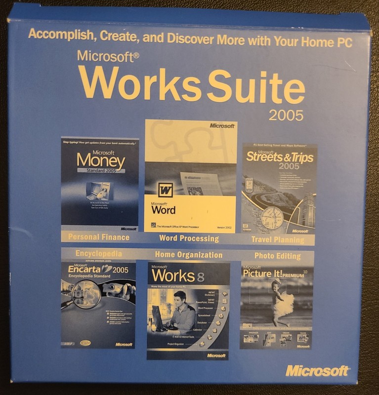 Dell Microsoft Works Suite CD for PC 2005 EXCELLENT Complete with Product Key