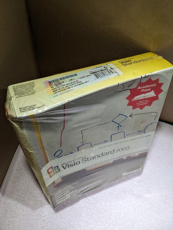 NEW - Microsoft Office Visio Standard 2003 Retail Box - Bent Box gallery