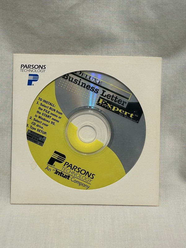 Intuit Parsons Deluxe Business Letter Expert Software CD - Windows or Macintosh