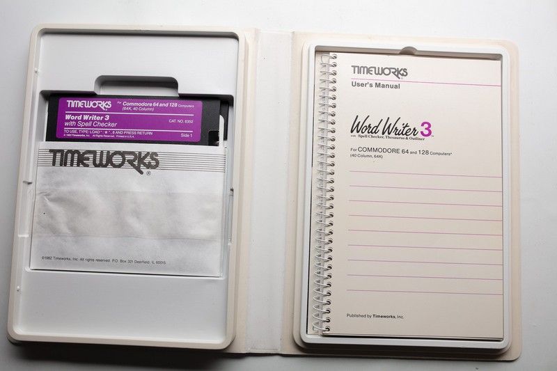 Vintage Commodore 64 and 128 Software Timeworks Word Writer 3 Boxed