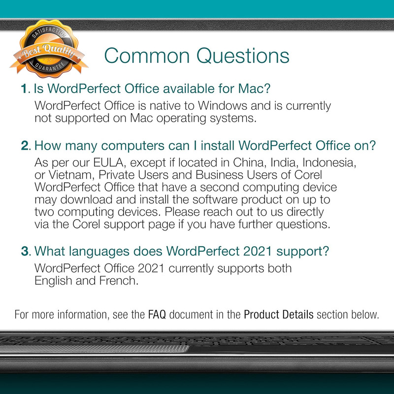 WordPerfect Office Home Student 2021 Word Processor Spreadsheet PC Disc gallery
