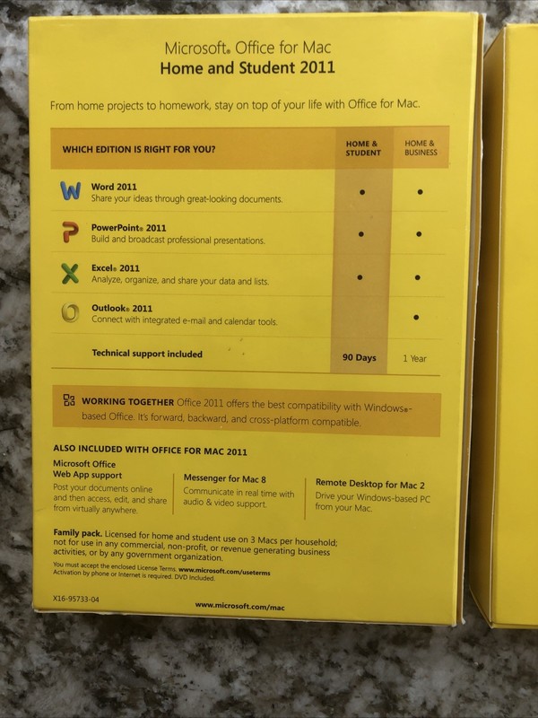 Microsoft Office for Mac Home & Student 2011 Word Excel PowerPoint 2011 Mac OS gallery