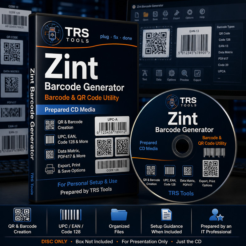 Zint Barcode Generator CD Prepared Physical Media