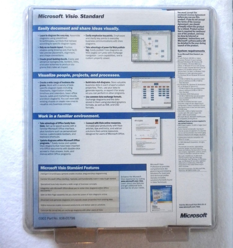 MICROSOFT VISIO STANDARD OFFICE DIAGRAMMING SOFTWARE BRAND NEW IN CLAMSHELL CASE gallery
