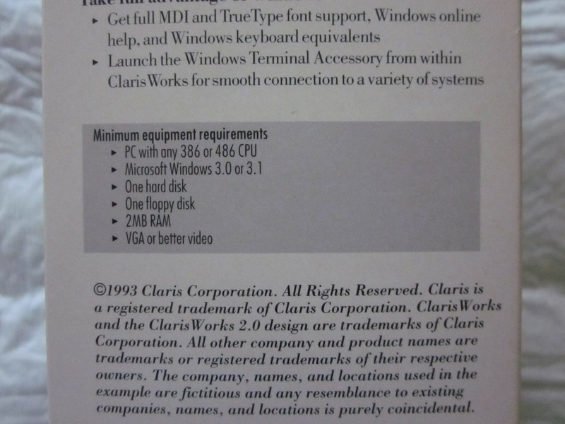 ClarisWorks For Windows 3.x And Quicken For Windows 3.x Software gallery