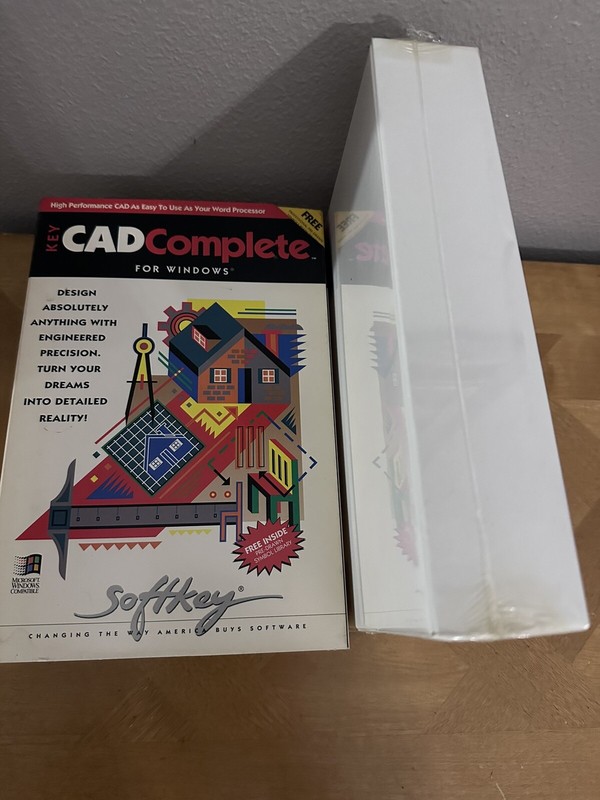 Key CAD Complete For Windows Version 1.0 (SoftKey) 3.5 Disk Software. New Sealed
