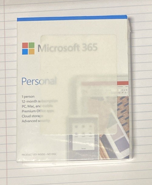 Microsoft 365 Personal - Box Pack - 1 Person - 12 Month