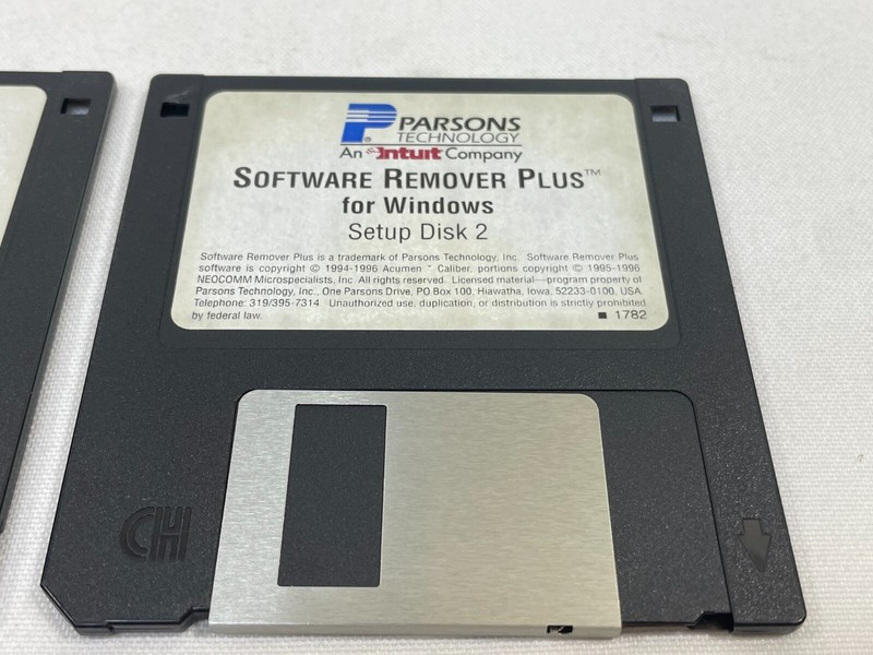 Vintage 1996 Parsons Technology Software Remover Plus for Windows 3.5" Floppy gallery