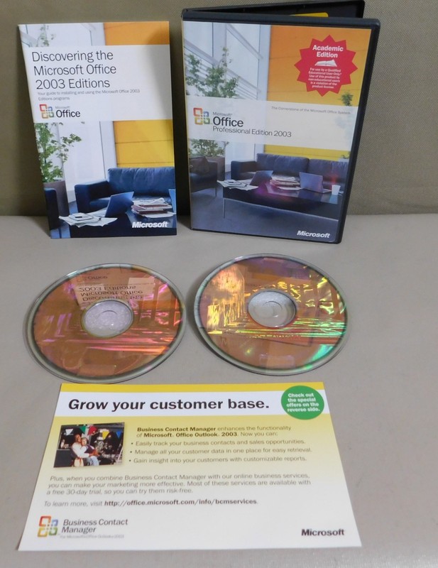 Microsoft Office 2003 Professional Edition & Business Contact Manager (2 discs)