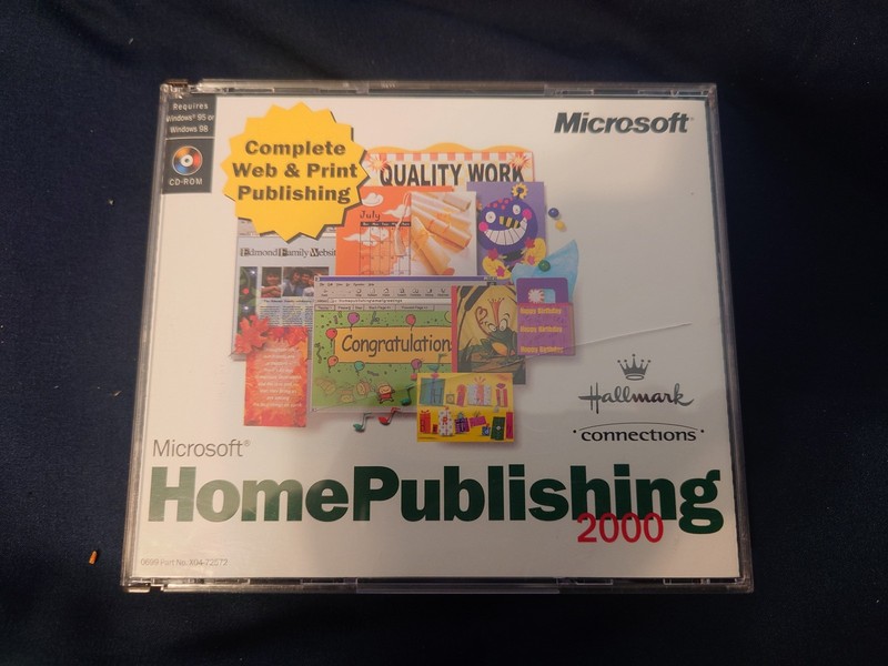 Microsoft Home Publishing 2000 – 3 Disc Set – Genuine CD-ROM