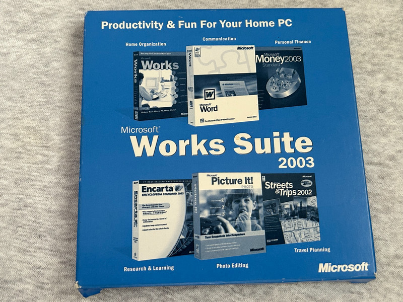 Microsoft Works Suite 2003 Software CD – Comes With Product Key