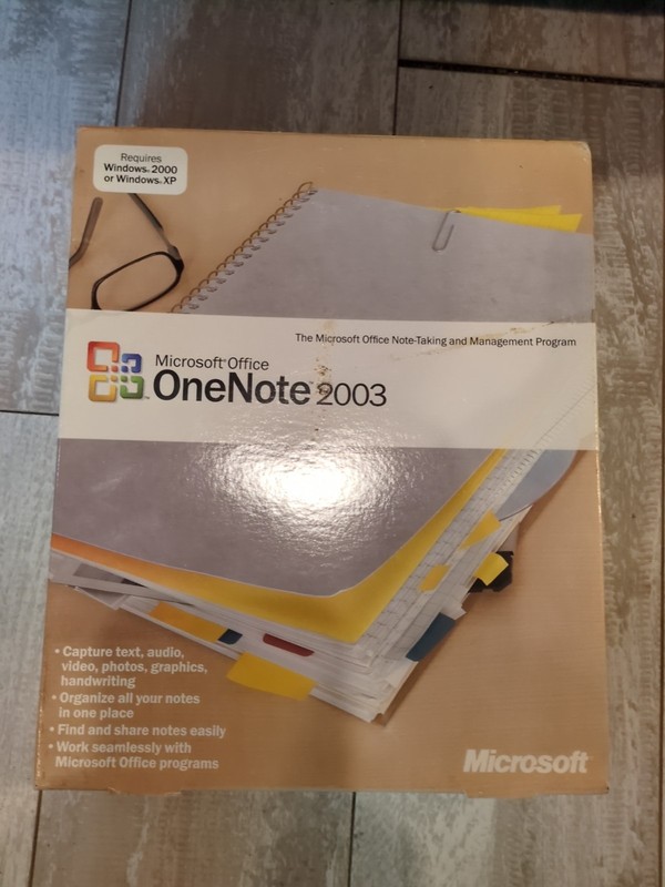 Microsoft Office One Note 2003 Computer Software