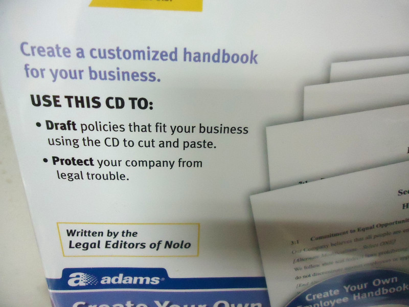 2 NEW! Adams Human Resource Forms & Create a Employee Handbook on CD ROM! F/S! gallery