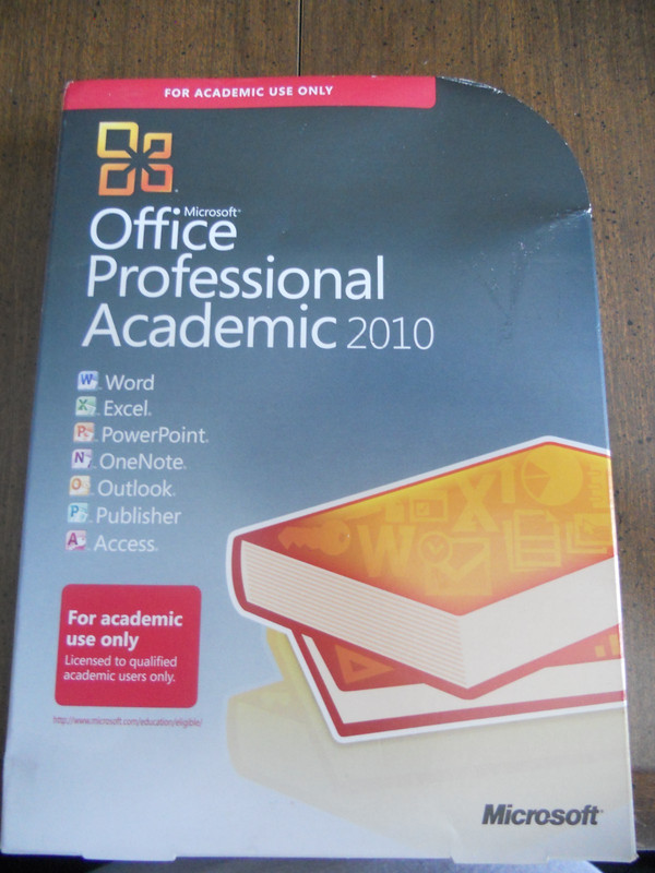 Microsoft Office Professional Academic 2010 Windows Software with DVD & Key