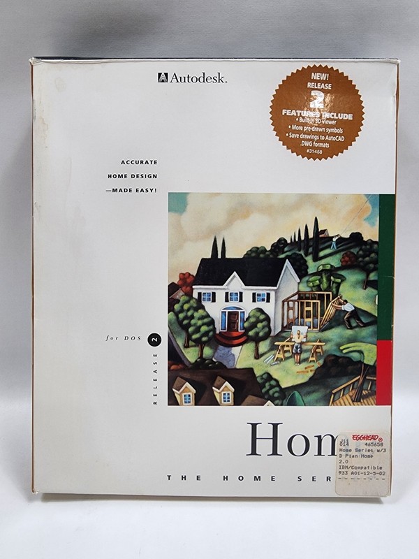 Vintage 1993 Autodesk 3D Plan Home Series with Diskettes & Manuals DOS 2 Release gallery