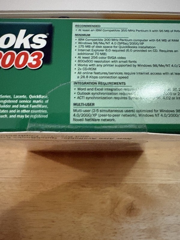 INTUIT QuickBooks Pro 2003 Financial Software Small Business gallery