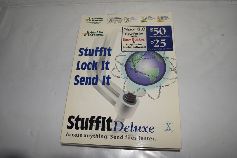 *TC* ALADDIN SYSTEMS STUFFIT LOCK IT SEND IT STUFFIT DELUXE SOFTWARE (JMS7)