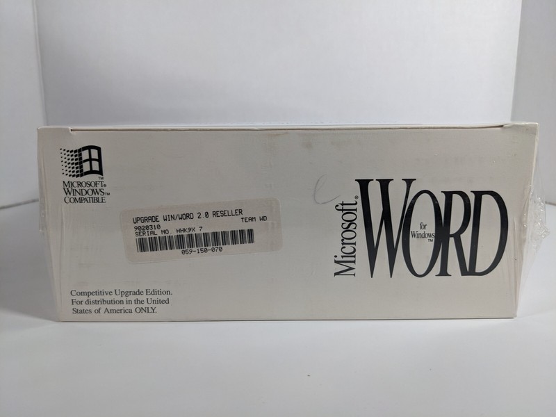 Microsoft Word 2.0_The Word Processor For Windows_5.25" High Density Disks gallery