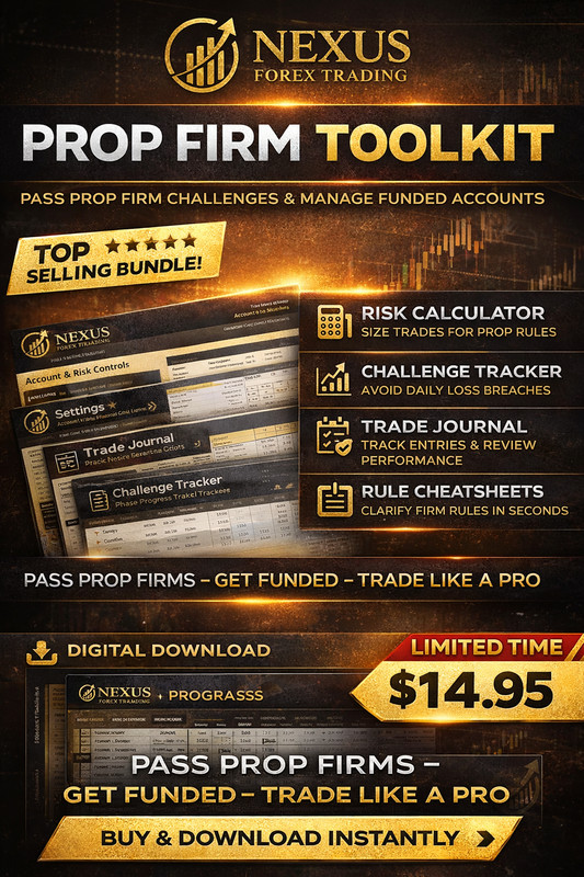 ✅ Forex Prop Firm Toolkit Challenge Tracker Risk Calculator Journal