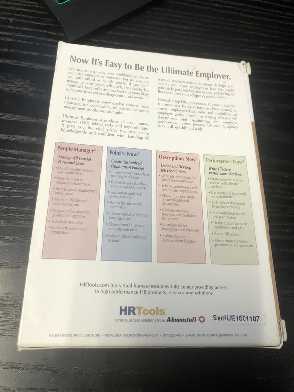 Ultimate Employer Workforce Management Software CD-ROM HR Tools By Administaff gallery