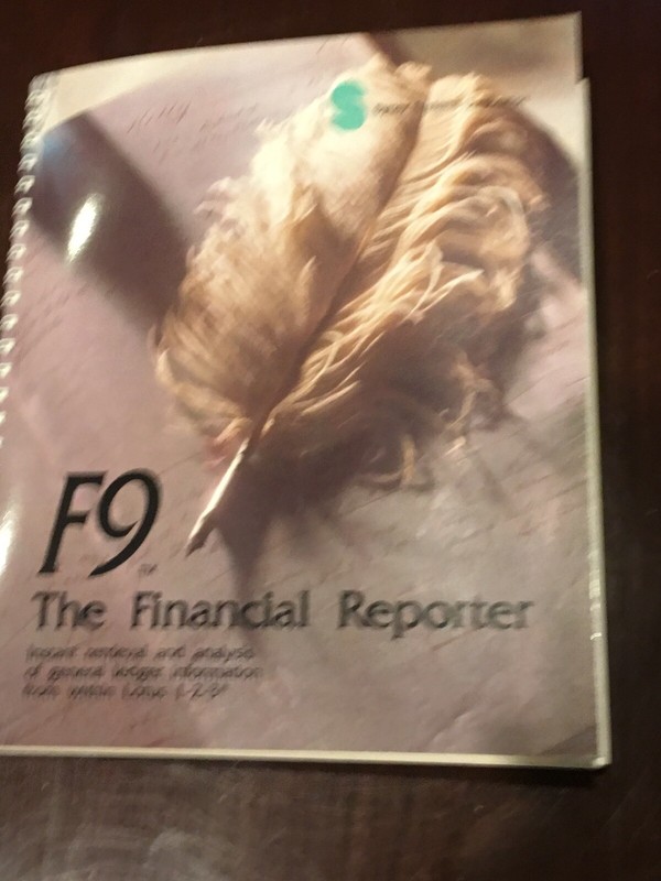 $1995 F9 Software For MAS 90 Evolution/2 General Ledger Version 1.x