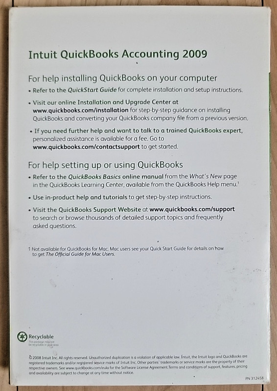 Intuit QuickBooks 2009 Accounting Pro Financial Software Win XP & KEY S/N - READ gallery