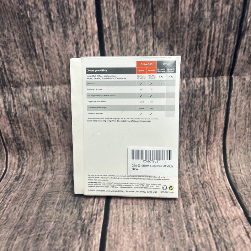 Microsoft Office Home and Student 2016 Windows 1 User PC Key Card NEW gallery