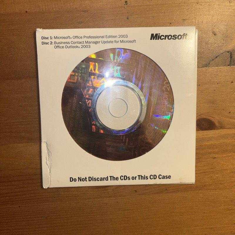 Microsoft Office 2003 Professional Edition w/ Business Contact Manager With Key