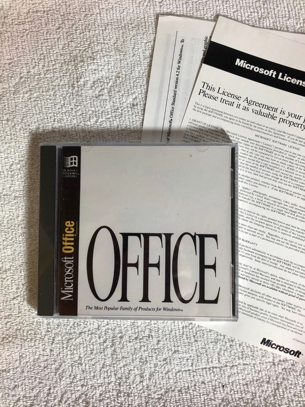 Microsoft Office Standard CD-ROM Upgrade Edition v. 4.2 1994 vintage big box gallery