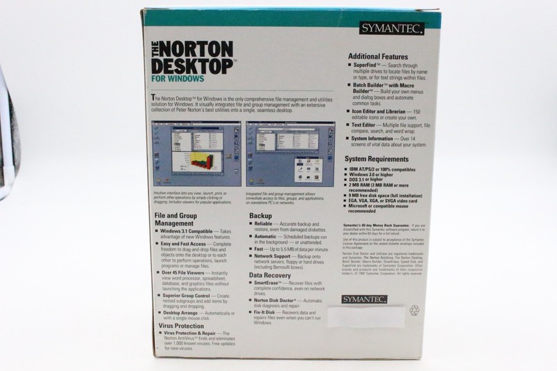 Symantec The Norton Desktop for Windows Utilities Software V2.0 RETAIL BIG BOX gallery