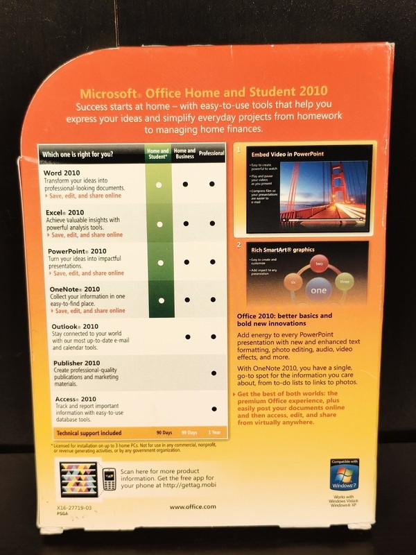 Microsoft Office 2010 Home and Student Family Pack Licensed RETAIL BOX. gallery