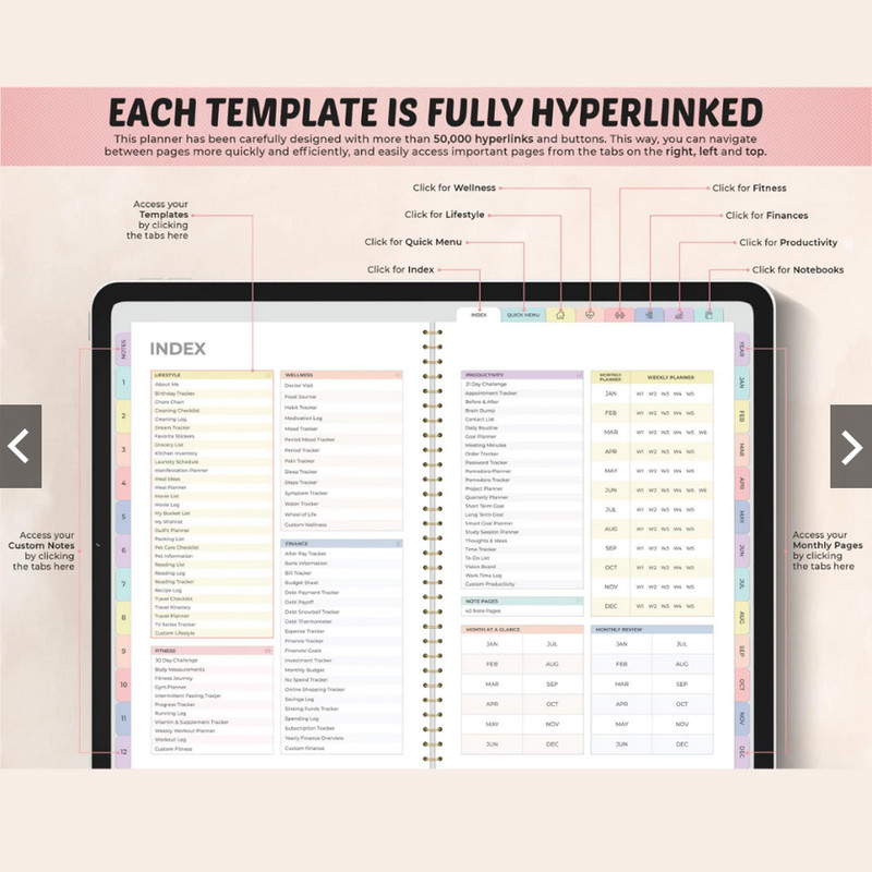 Digital Planner 2025 2026 Undated All In One Daily Weekly Monthly GoodNotes gallery