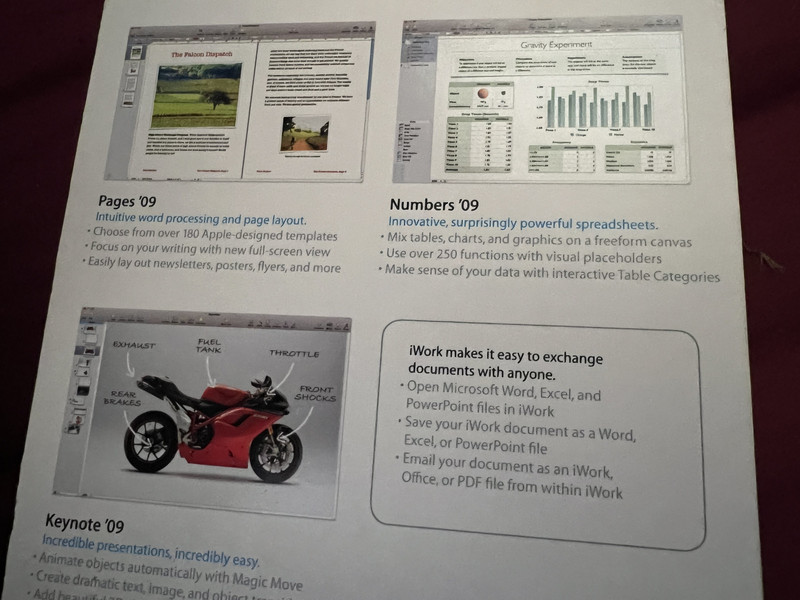 Apple iWork '09 (Retail) (1 User/s) - Full Version for Mac MB942Z/A gallery