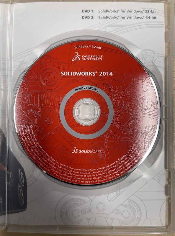 SolidWorks 2014 DVD 2 Discs 64-bit Microsoft NO Serial# Included gallery
