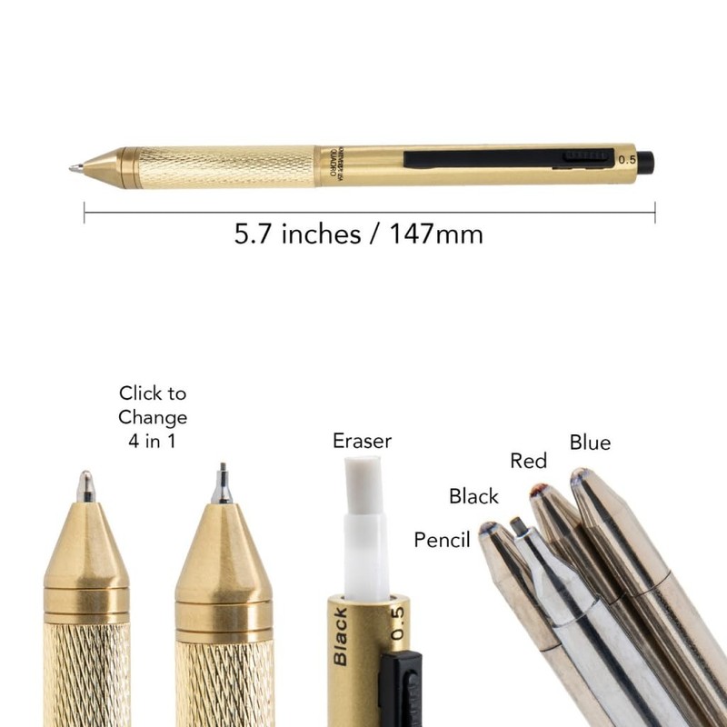 Monteverde Usa Quadro 4-In-1 Multifunction Pen - Black Finish - Three Ballpoint gallery
