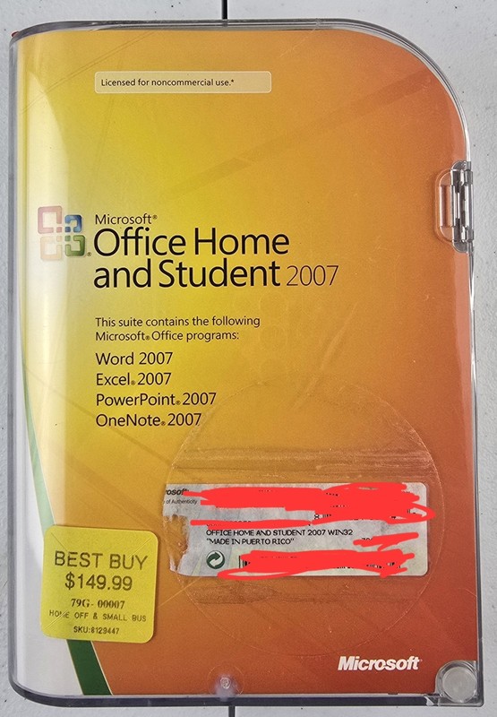 Microsoft MS Office 2007 Home and Student Licensed