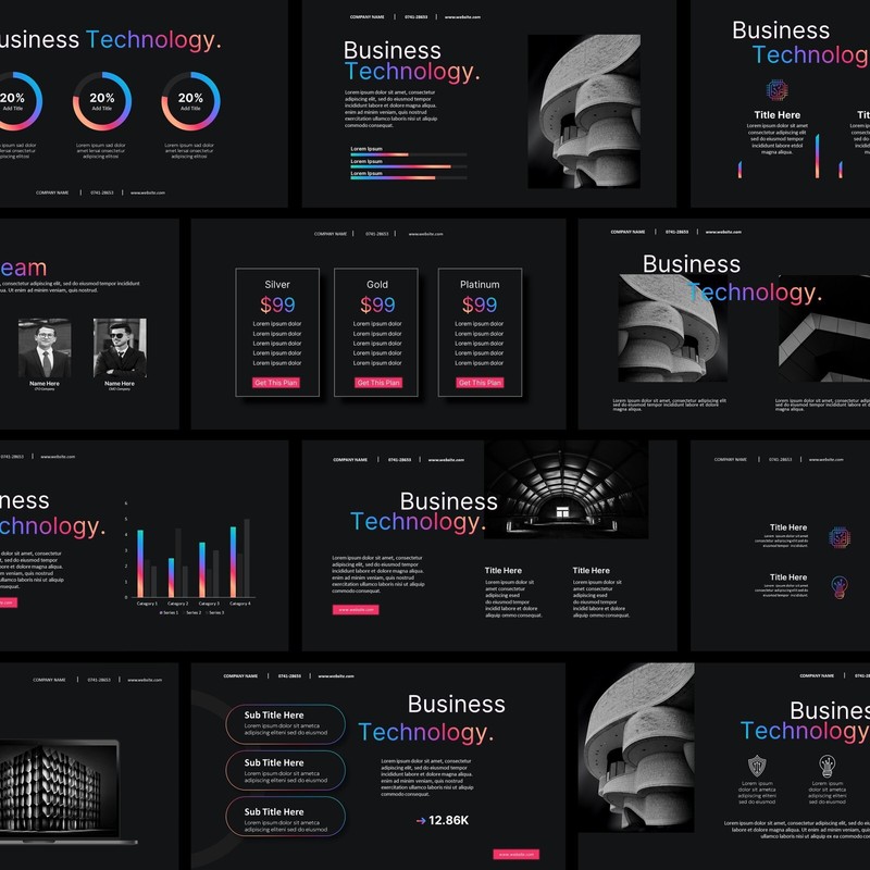 Minimalist Black PowerPoint Template – Modern & Professional Design for Business gallery