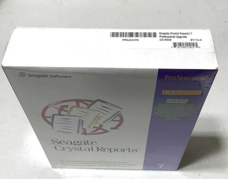 Seagate Software Crystal Reports Professional Upgrade Version 7 ~ NEW & SEALED gallery