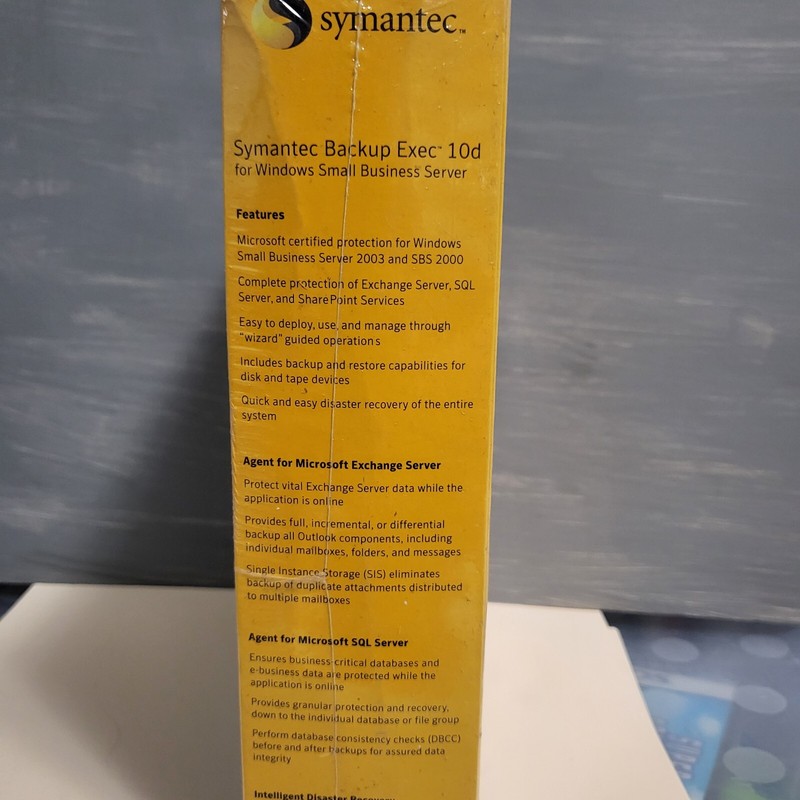 Symantec Backup Exec 10d For Windows Small Business Server gallery