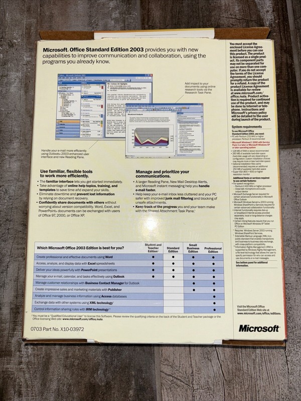 Microsoft Office Standard Edition 2003 Upgrade (021-06153) + 97 Small Business gallery