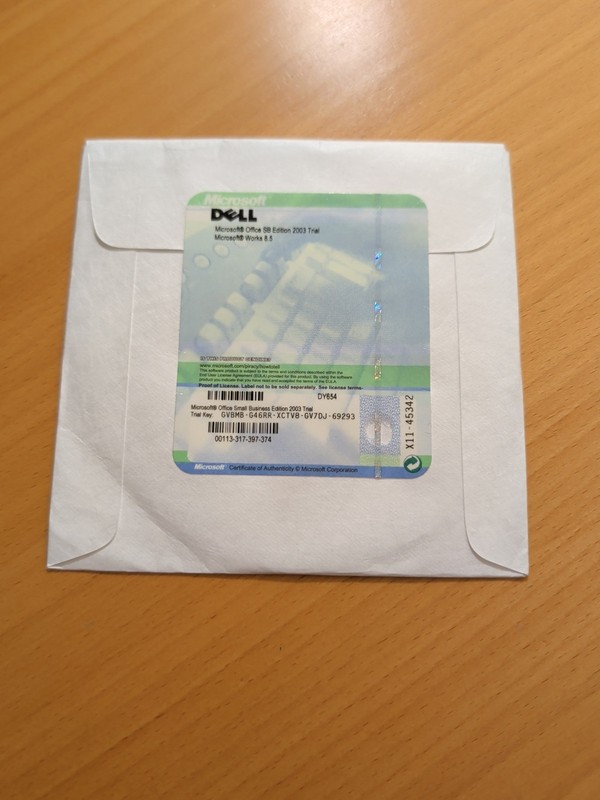 Dell Microsoft Office SB Edition 2003 trial Microsoft Works 8.5 sealed gallery