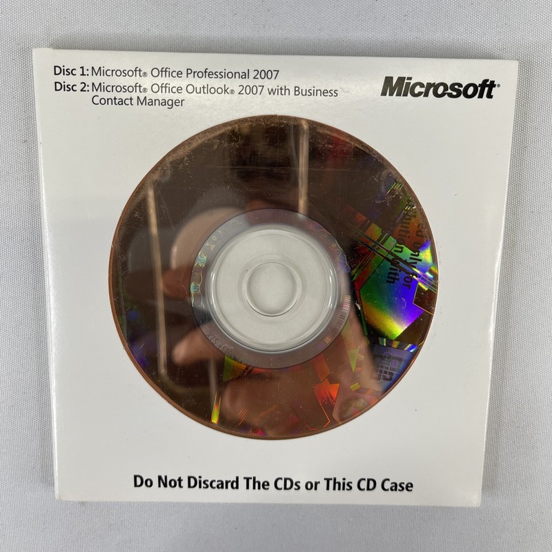 Microsoft Office 2007 Professional Full English Version MS Pro -Used-