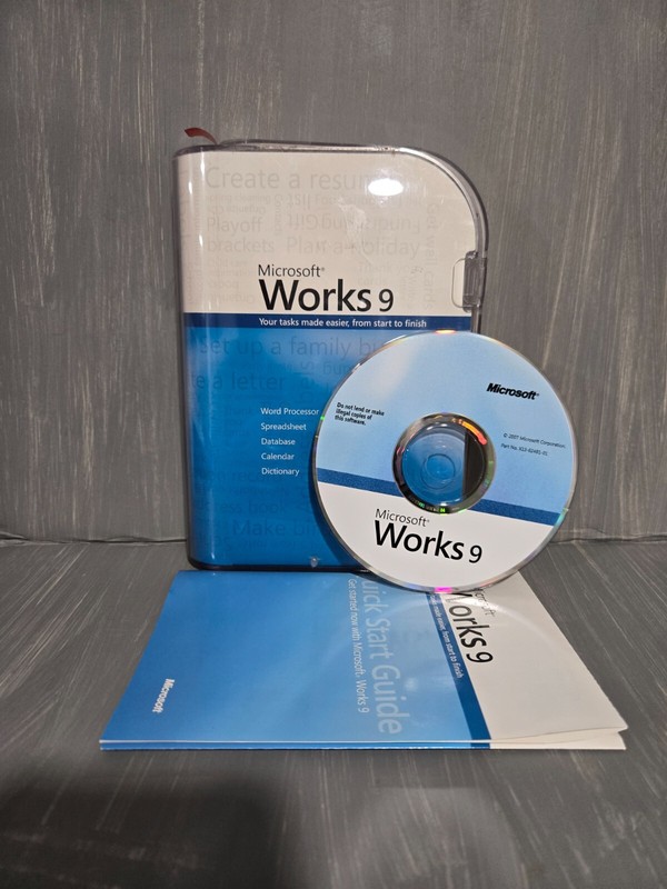 Microsoft Works 9_Word Processor_Spreadsheet_Database_Calendar_Dictionary