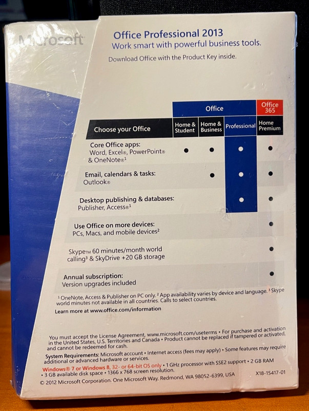 Microsoft Office Professional 2013 32/64 Bit Windows Product Key Card New Sealed gallery