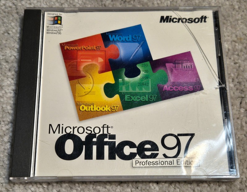 Microsoft Office 97 Professional Edition CD-ROM w/ CD Key