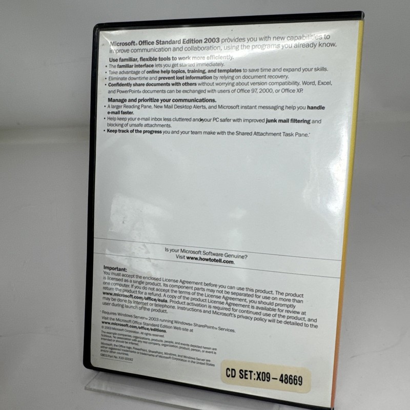 Microsoft Office Standard Edition 2003 w/ Product Key MINT DISC gallery