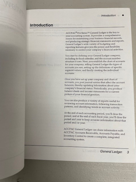 2004 ACCPAC Pro Series 7.2 by Computer Associates General Ledger Manual gallery