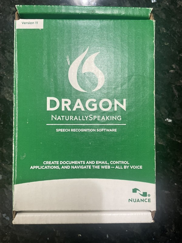 854 Dragon DVD-ROM Naturally Speaking 11.0 Speech Recognition Software w/Headset
